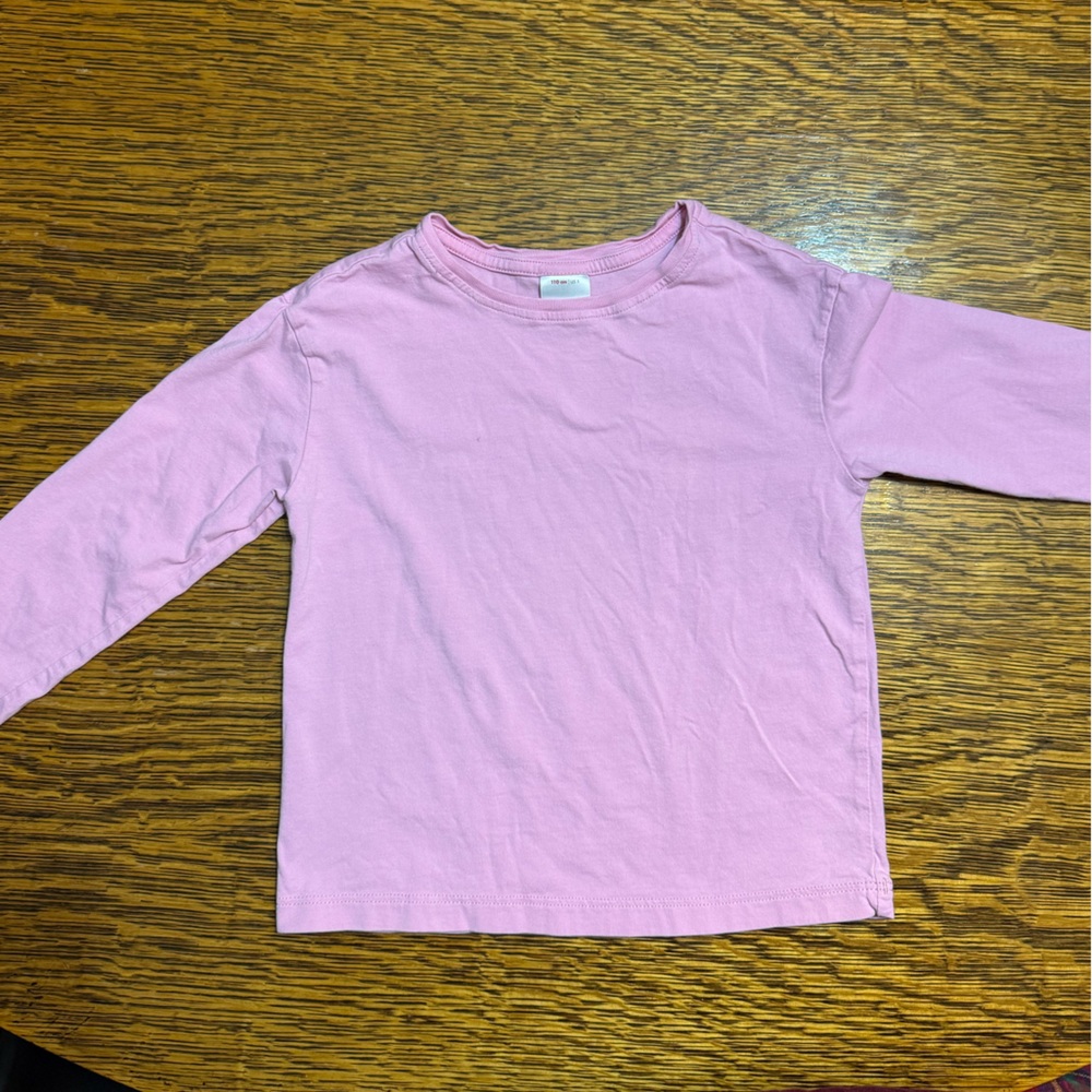 Hanna Anderson Kids Pink Long Sleeve Shirt 110cm/Size 5